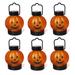 Flickering Pumpkin Lantern Tea Lights 6 Pack Flickering LED Pumpkin Lights with Battery Operated Flameless Pumpkin Tealight Candles for Halloween Christmas Thanksgiving and Theme Parties(mini 2in)