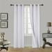 (#32) Hotel Quality Silver Grommet Top Faux Silk 1 Panel White Solid Thermal Foam Lined Blackout Heavy Thick Window Curtain Drapes Grommets - 37 Width x 63 Length