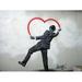 Graffiti Heart Banksy - CANVAS or PRINT WALL ART