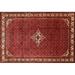 Ahgly Company Indoor Rectangle Traditional Sienna Brown Persian Area Rugs 5 x 7