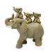 Elephant Statue Craft Animal Figurine for Dining Room Parties Office Exhibition Deep Yellow