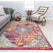Harper HY50R Rosy Peach Abstract Vintage Red Area Rug 5 3 x 7 0