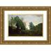 Jean-Baptiste-Camille Corot 24x17 Gold Ornate Framed and Double Matted Museum Art Print Titled - Misty Morning (C. 1865)