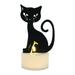 Fridja Halloween Black Cat LED Candle Halloween Lamp Witch Hat Witch Cat Lamp Party Courtyard
