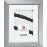 Craig Frames Modern Aesthetics 125 8x12 inch Picture Frame Matted for a 5x7 Photo Silver