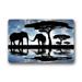 WinHome Blue Sky Elephant Couple Love Art Tree Doormat Floor Mats Rugs Outdoors/Indoor Doormat Size 30x18 inches