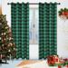 Goory 1-Piece Christmas Room Darkening Curtain Xmas Blackout Window Curtain Buffalo Checker Window Curtain Buffalo Plaid Window Drape Grommet Top Curtain Panel For Living Room Green W:52 xL:72