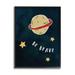 Be Brave Motivational Phrase Planet and Stars 16 in x 20 in Framed Painting Art Print by Stupell Home DÃ©cor