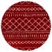 SAFAVIEH Arizona Shag Collection ASG741Q Red / Ivory Rug