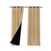 Moyouny 100% Blackout Solid Color Window Curtain Nursery Living Room Bedroom Thermal Insulated Grommet Blackout Curtain