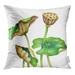 STOAG Watercolor Botanical Green Lotus Leaves Flowers Oriental Garden Nature Throw Pillowcase Cushion Case Cover 18x18 inch