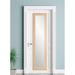 BrandtWorks Farmhouse Wood Grain Slim Over the Door Mirror - 21.5W x 71H in.