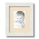 ArtToFrames 8x10 Matted Picture Frame with 4x6 Single Mat Photo Opening Framed in 1.25 Satin White Frame and 2 French Creme Mat (FWM-3966-8x10)