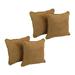 18-inch Double-corded Solid Microsuede Square Throw Pillows with Inserts (Set of 4) 9810-CD-S4-MS-CM