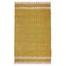 Lush Ambience Nabha Indoor Rag Area Rug | Hand Woven Ecofriendly Recycled Polyester Rug for Indoor Outdoor Use | 2X3 Ft | Mustard