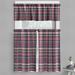 Ambesonne Plaid Valance & Curtain Retro English Classical 55 x30 Multicolor