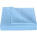 1100 Thread Count 3 Piece Flat Sheet ( 1 Flat Sheet + 2- Pillow cover ) 100% Egyptian Cotton Color Light Blue Solid Size Queen