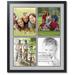 ArtToFrames Collage Photo Picture Frame with 4 - 11x14 Openings Framed in Black with TV Grey and Black Mats (CDM-3926-1)