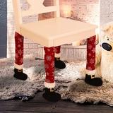 PhoneSoap Home Chair Christmas 4pcs Santa Cover Dining corner Chair cover Home Decor Multicolor
