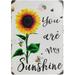 Rustic Sunflower You are My Sunshine Vintage Tin Bar Sign Country Farm Kitchen Wall Home Garden Decor Art Signs 8X12Inch