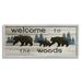 Stupell Industries Welcome To Wood Rustic Bears Forest Design 24 x 10 Design by Nan