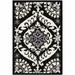 SAFAVIEH Chelsea Hollie Geometric Wool Area Rug Black/Ivory 6 x 9