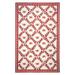 SAFAVIEH Chelsea Lara Floral Wool Area Rug Ivory/Rose 3 x 3 Round