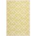 SAFAVIEH Dhurrie Brianna Geometric Moroccan Wool Area Rug Light Green/Ivory 4 x 6