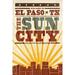 El Paso Texas Skyline and Sunburst Screenprint Style (24x36 Giclee Gallery Art Print Vivid Textured Wall Decor)