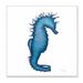 Stupell Industries Saturated Seahorse Blue Speckled Stars Sea Life Wood Wall Art 12 x 12 Design by Ale Saiz Studio