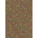 Ahgly Company Indoor Rectangle Patterned Orange Brown Abstract Area Rugs 8 x 12