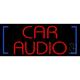 Car Audio LED Neon Sign 10 x 24 - inches Clear Edge Cut Acrylic Backing with Dimmer - Bright and Premium built indoor LED Neon Sign for Computer & Electronics store decor.