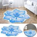 Heat Transfer 3D Shaped Flower Floor Mat Sofa Bedroom Living Room Carpet