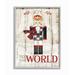Stupell Indtries Joy to the World Quote with Christmas Nutcracker Designed by Jennifer Pugh