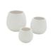 White Ceramic Planter Vase Set Home Decor Wedding 3 Pieces