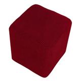 Foot Stool Slipcover Stretch Ottoman Footstool Covers red