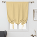 CUH Thermal Insulated Blackout Curtain - Bathroom Roman Curtain Beige Tie Up Shade for Small Window Girls Room Window Valance Balloon Blind Rod Pocket 1-Panel (22 x 54 Inches Long)