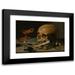 Pieter Claesz 18x13 Black Modern Framed Museum Art Print Titled - Still Life with a Skull and a Writing Quill (1628)
