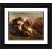 EugÃ¨ne Delacroix 18x15 Black Ornate Wood Framed Double Matted Museum Art Print Titled - Collision of Moorish Horsemen (1843-1844)