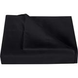 1200 Thread Count 3 Piece Flat Sheet ( 1 Flat Sheet + 2- Pillow cover ) 100% Egyptian Cotton Color Black Solid Size King