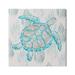 Stupell Industries Sea Turtle Among Ocean Grasses Blue Orange Detail Graphic Art Gallery Wrapped Canvas Print Wall Art Design by Ziwei Li