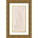 Sir John Everett Millais 9x14 Gold Ornate Wood Frame and Double Matted Museum Art Print Titled - Tennyson s St Agnes Eve - Compositional Sketch (1855)