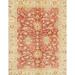 Ahgly Company Indoor Rectangle Abstract Bright Orange Abstract Area Rugs 8 x 10
