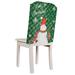 2pcs Christmas Chair Cover Dining Chair Back Covers Christmas Printed Chair Case Christmas Winter Party Chair Sleeve Santa Claus + Snowman