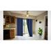 Lined Blackout Large Window Curtain for Bedroom NOA 1 Panel Royal 95 Length 100% Light Sun Blocking Top Grommet