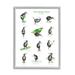 Stupell Industries Athletic Kiwi Various Exercises Bird Drawings Chart Graphic Art Gray Framed Art Print Wall Art Design by Amelie Legault