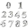 jiaroswwei Plated House Door Plaque Address Number Digit Figure Plate Sign Hotel Home Decor