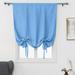 CUH Thermal Insulated Blackout Curtain - Bathroom Roman Curtain Sky Blue Tie Up Shade for Small Window Girls Room Window Valance Balloon Blind Rod Pocket 1-Panel (22 x 46 Inches Long)
