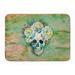 Day of the Dead Skull With Flowers Machine Washable Memory Foam Mat