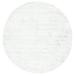 SAFAVIEH Berber Dacre Abstract Shag Area Rug 4 x 4 Round Ivory/Light Grey